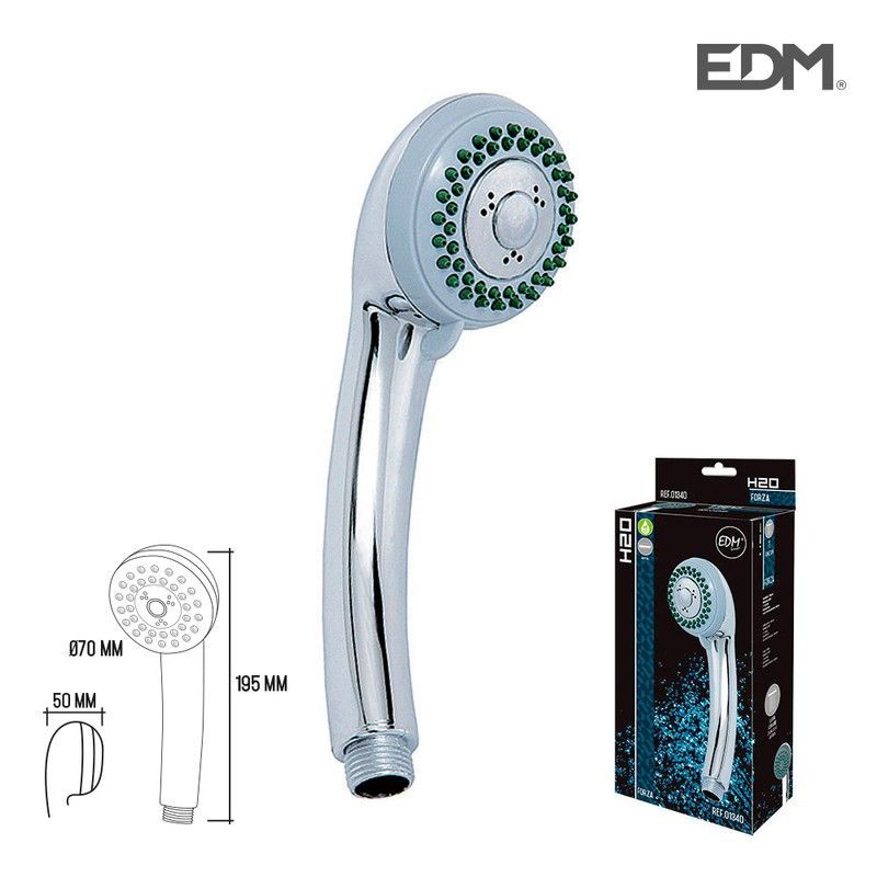 Mango de ducha - clasico - 3 funciones - cromado - edm