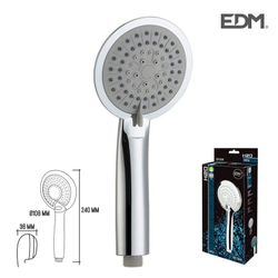 Mango de ducha - moderno - 3 funciones - cromado - edm