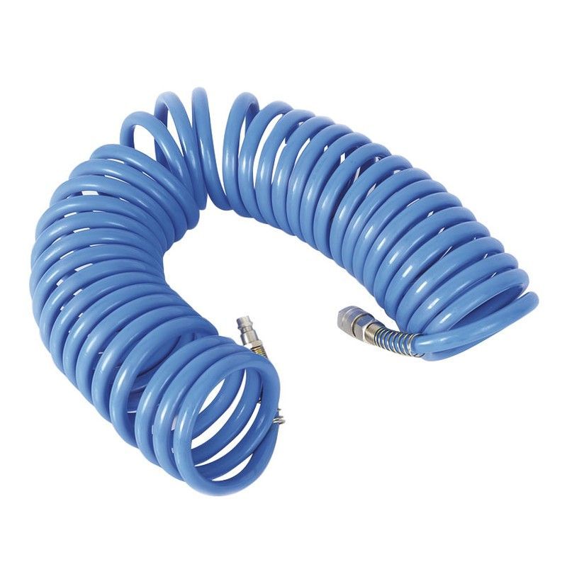 Manguera aire comprimido RATIO. Tubo Espiral Poliuret.Conex Rap.12Mx10Mm