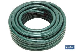 Manguera de 3 capas | Fabricado en PVC  de color verde | Con medida Ø 15 mm | Longitud en 15 y 20 metros