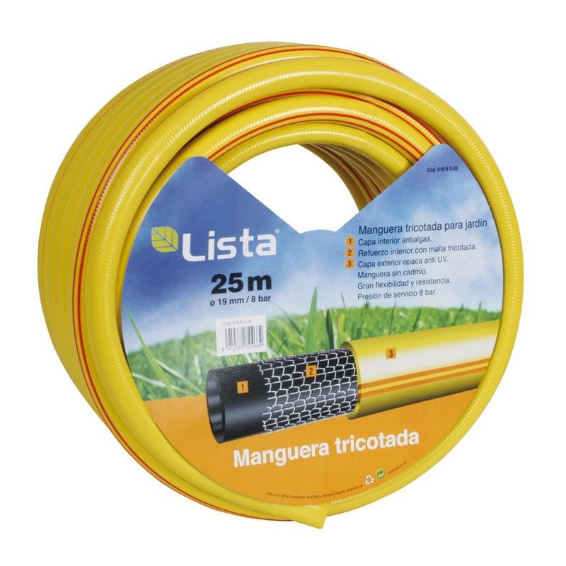 Manguera Tricotada. 19 Mm X 25 M Lista