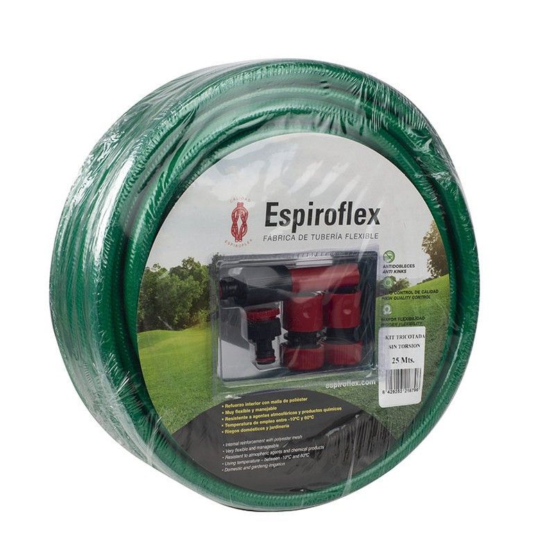 Manguera tricotada sin torsión ESPIROFLEX con acesorios Kit Manguera Tricot.S/Torsion 15Mmx25 M