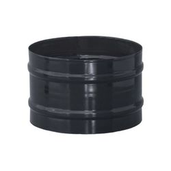 Manguito tubo H-H estufa pellet negro Practic
