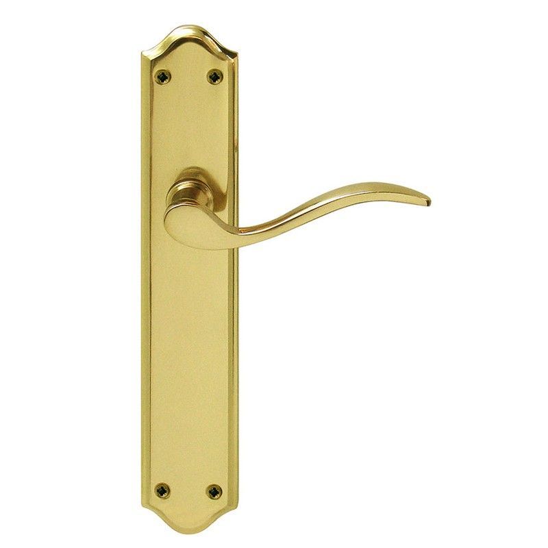 Manilla Puerta Con Placa 45xh248mm Latón