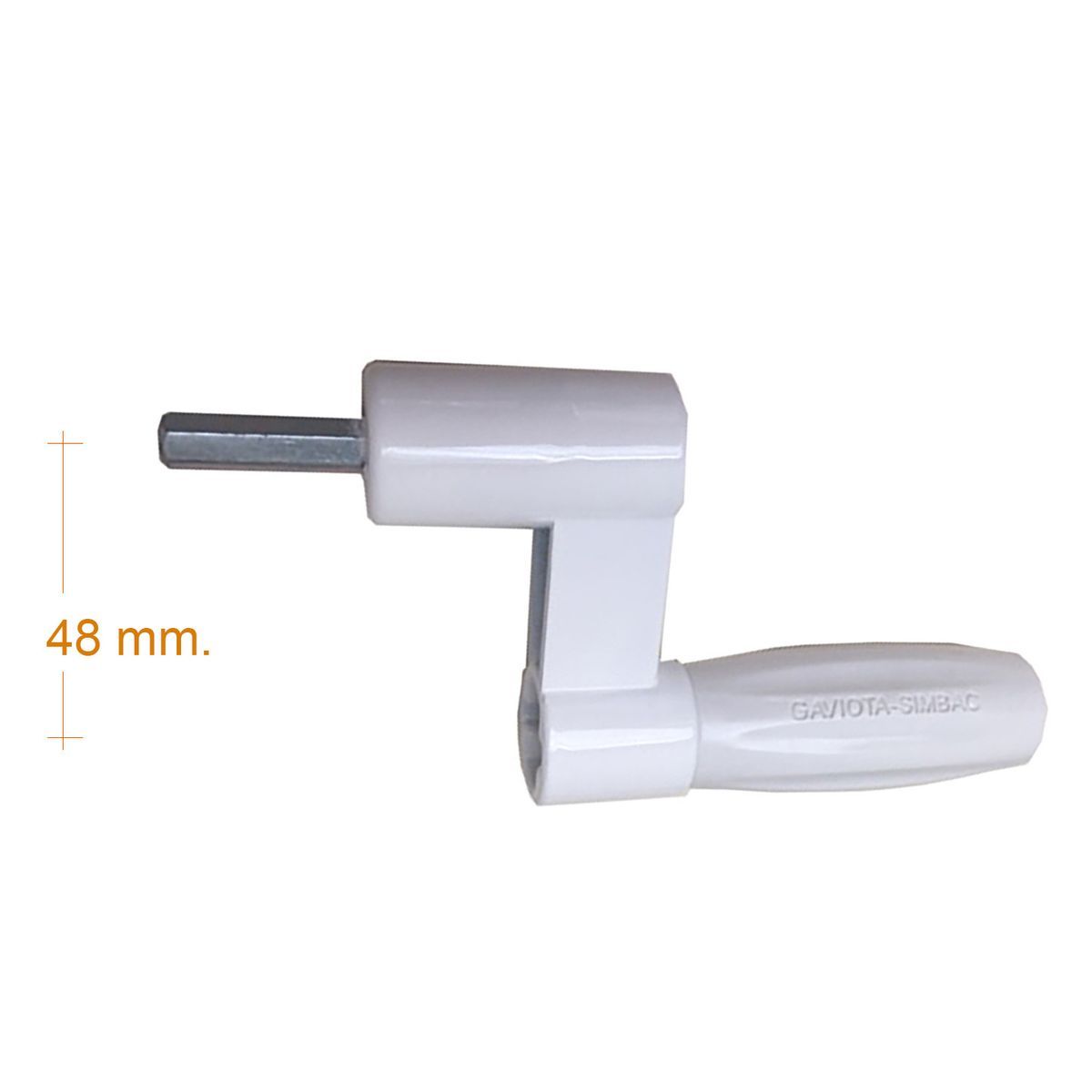 Manivela torno INTEGRAL perno Hexagonal de 6 mm. - corta