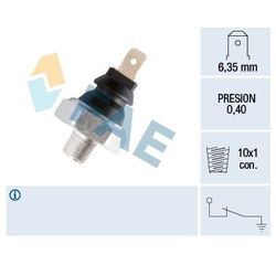 Manocontacto Presion De Aceite.terminal faston  6,35mmm, presion 0,40 , rosca 10x1 con. F11060 FAE