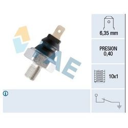 Manocontacto Presion De Aceite.terminal faston  6,35mmm, presion 0,40 , rosca 10x1 F11070 FAE