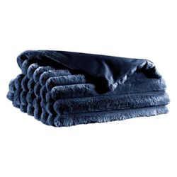 Manta de poliéster  en azul marino | Alice