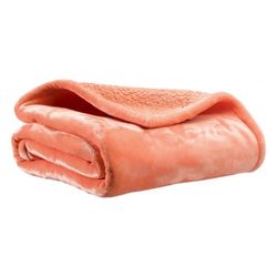 Manta de poliéster en coral | Michka