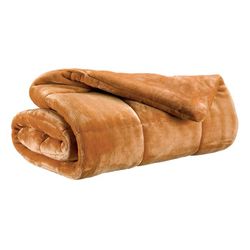 Manta de poliéster en ocre, 260 x 225 cm | Betender