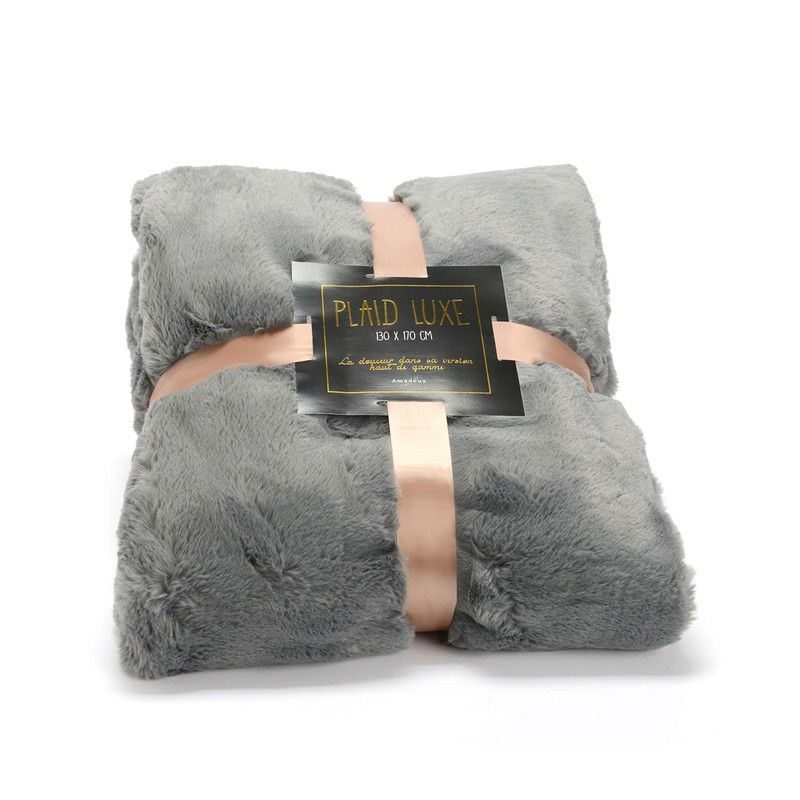 Manta en antracita, 170 x  240 cm | Luxe