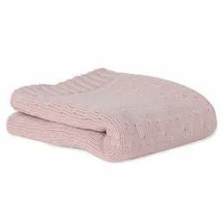 Manta Granny de algodón Bonjourbebe orgánico rosa