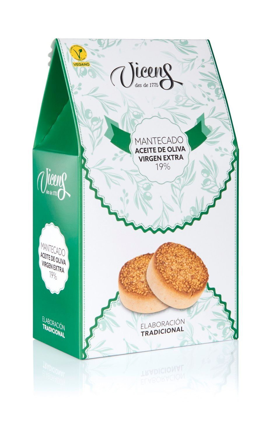 Mantecado aceite de oliva AOVE 19% 320 grs Vicens