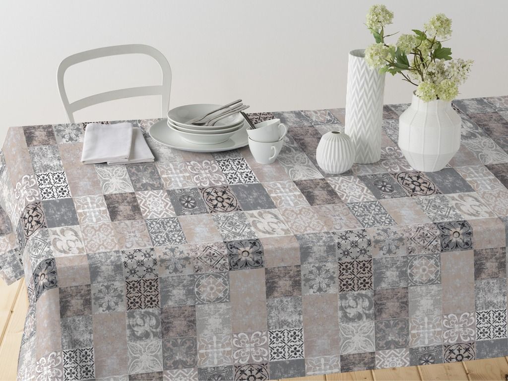 Mantel Algodón Antimanchas Castillo Redondo 140 Resinado