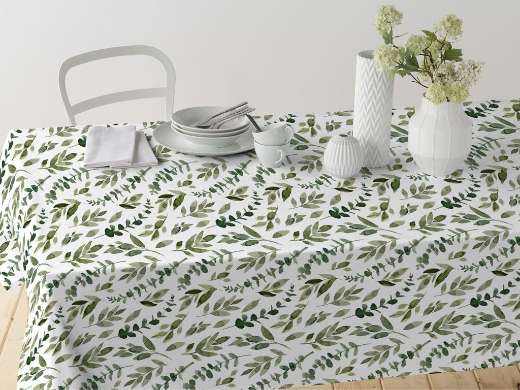 Mantel Algodón Antimanchas Ciro Olive Redondo 140 Resinado