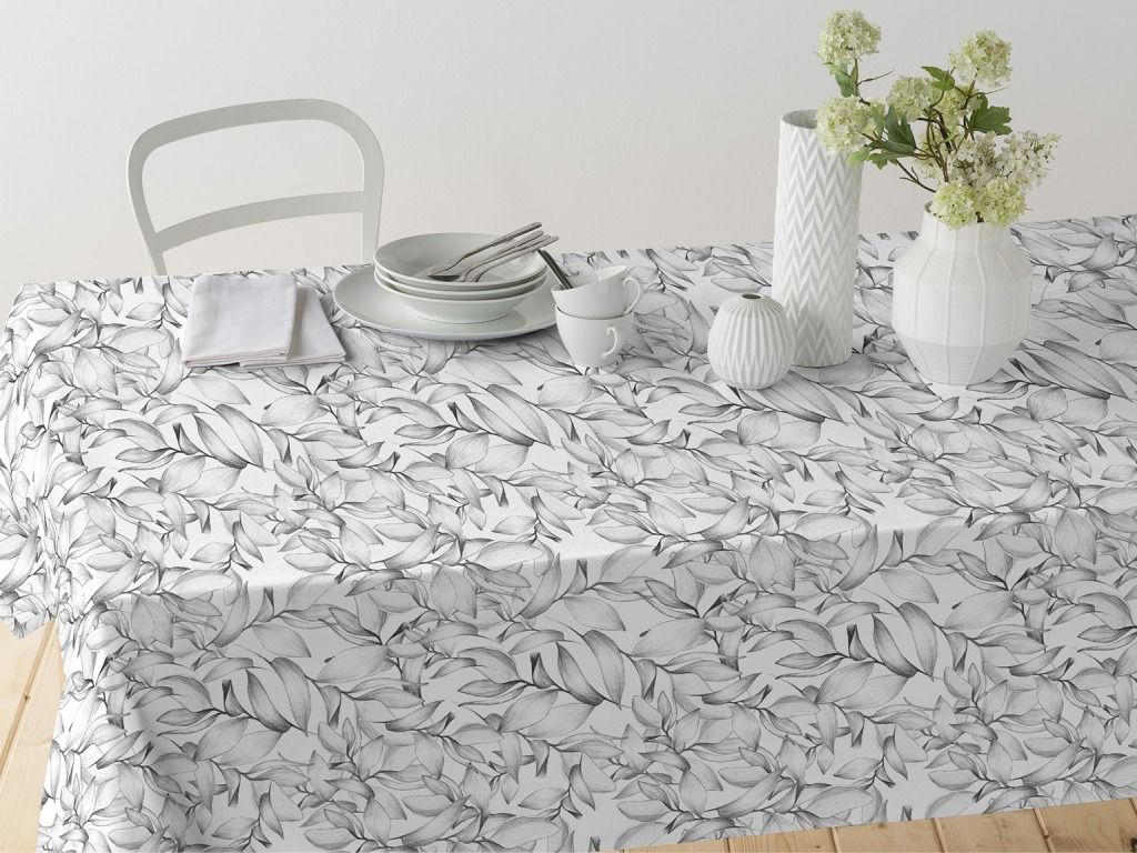 Mantel Algodón Antimanchas Cloe Negro Redondo 140 Resinado