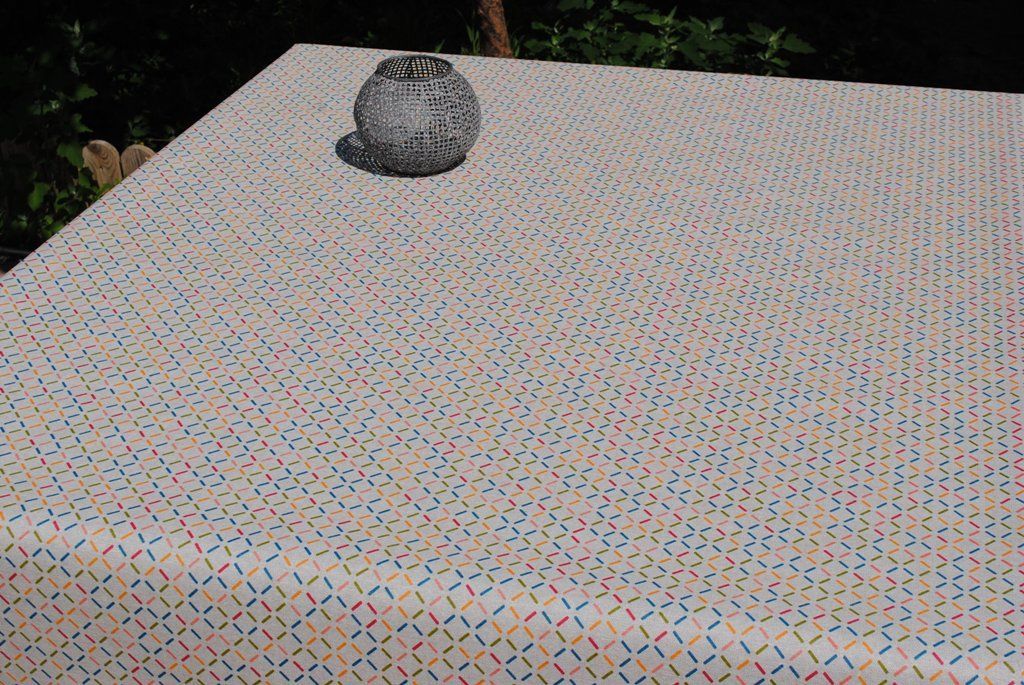 Mantel Algodón Antimanchas India Rosado 140x200 Resinado