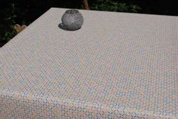 Mantel Algodón Antimanchas India Rosado Redondo 140 Resinado