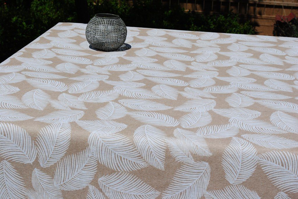 Mantel Algodón Antimanchas Pascual Beige 140x250 Resinado