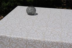 Mantel Algodón Antimanchas Patricia Beige 140X140 Resinado