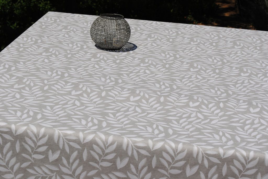 Mantel Algodón Antimanchas Patricia Gris 140x200 Resinado