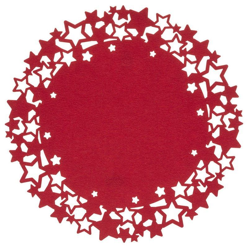 Mantel Individual 38 Cm. Afelpado Rojo