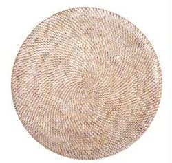 Mantel ratán 36 cm blanco