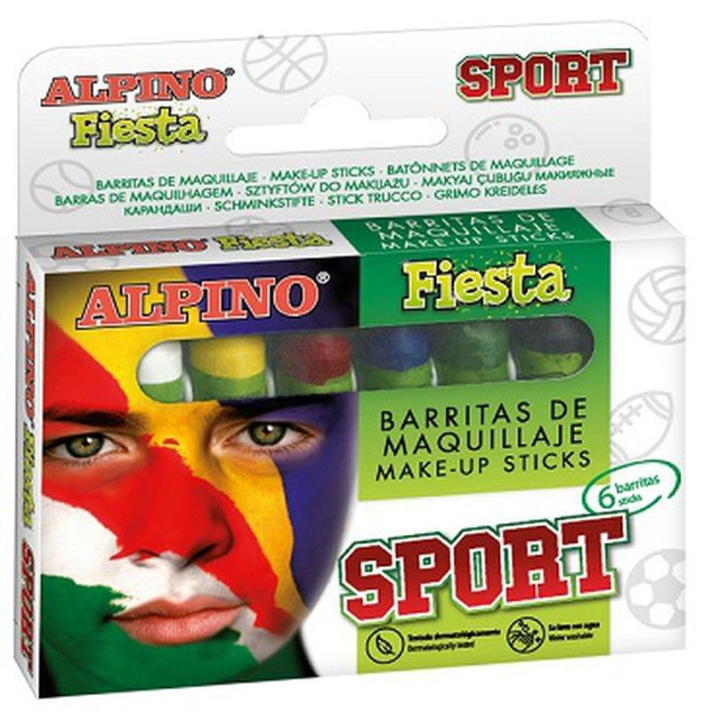 Maquillaje Alpino Fiesta 6 ceras de 5 grs