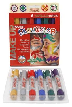Maquillaje PLAYCOLOR MAKE UP METALLIC Poket 6 colores