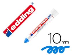 Marcador edding permanente 950 pasta opaca azul punta redonda 10 mm para superficies oxidadas/rugosas