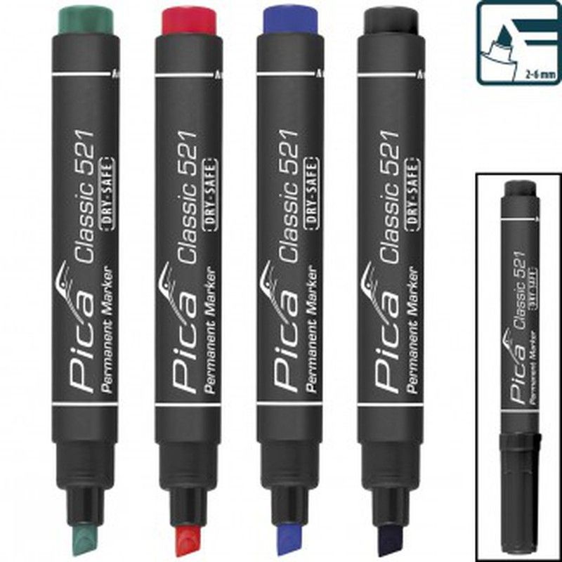 Marcador permanente con punta tipo cincel classic ref. 521