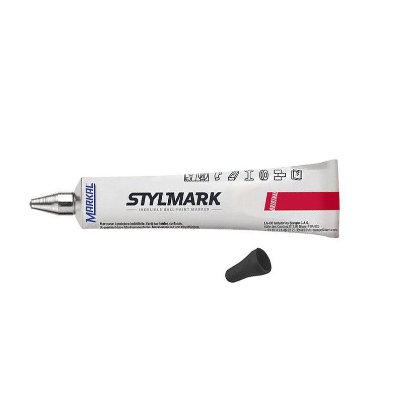 Marcador Pintura Tubo P.Bola Negro