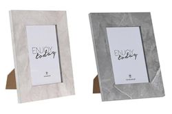 Marco foto 10x15 cristal diseño marmol blanco o gris