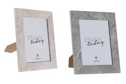 Marco foto 15x20 cristal diseño marmol blanco o gris