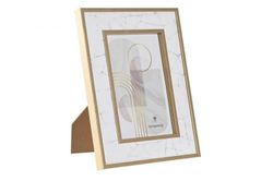 Marco foto decorativo blanco mediano cristal