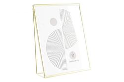 Marco moderno foto metal cristal decorativo blanco 20x25