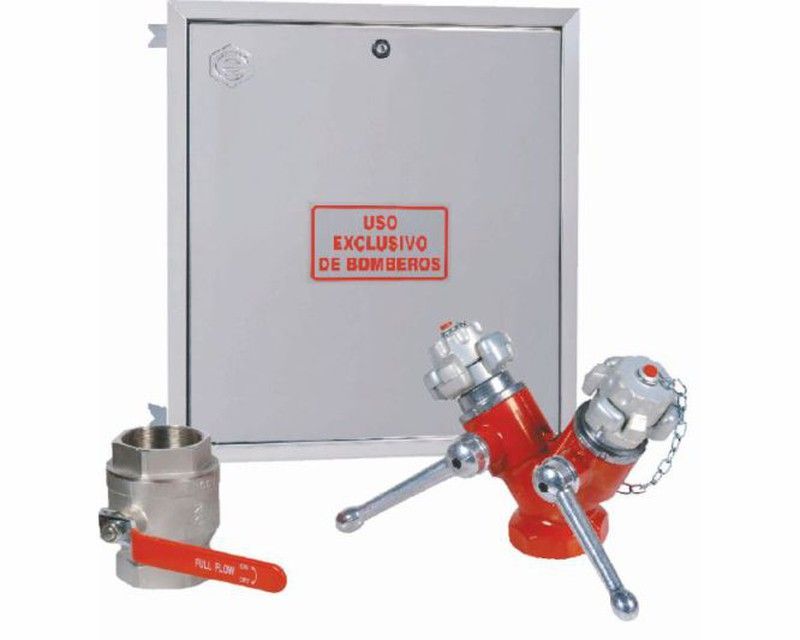 Marco para empotramiento IPF columna seca acero inoxidable con bifurcación.