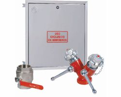 Marco para empotramiento IPF columna seca acero inoxidable con bifurcación.