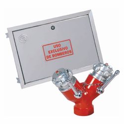 Marco para empotramiento IPF columna seca acero inoxidable con bifurcación.