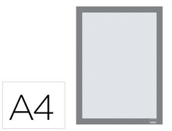 Marco porta anuncios nobo din A4 marco magnetico autoadhesivo color plata pack de 2 unidades