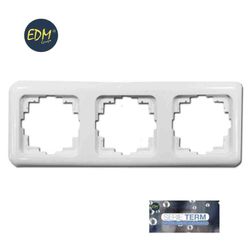 Marco tres elementos empotrar "serie term" edm(bolsa blister)