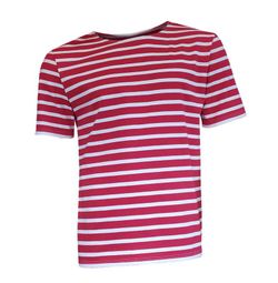 Marinera de manga corta de hombre beige sobre rojo