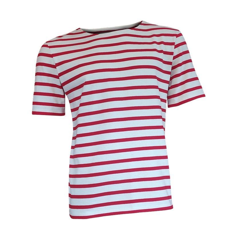 Marinera de manga corta de hombre rojo sobre beige