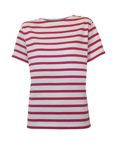 Marinera de manga corta de mujer rojo sobre beige