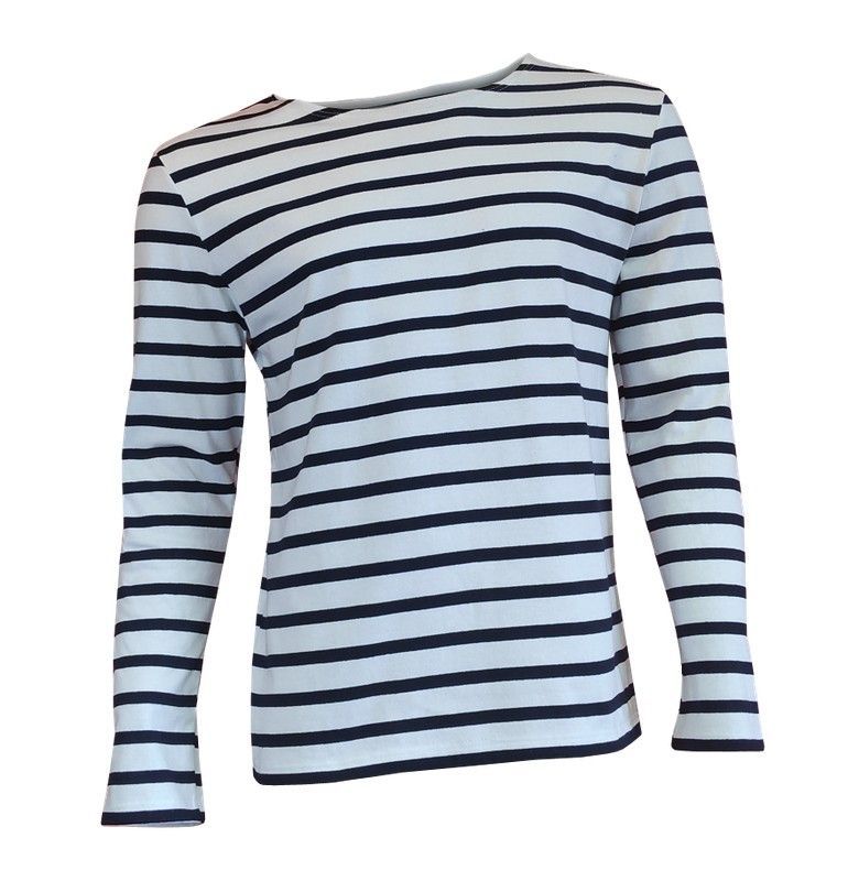 Marinera de manga larga de hombre marino y blanco - uniforme de trabajo