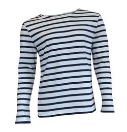 Marinera de manga larga de hombre marino y blanco - uniforme de trabajo