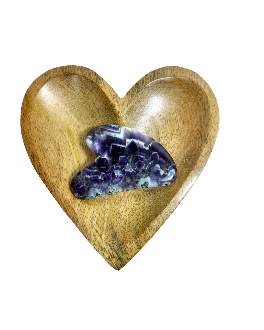 Masajeador Gua Sha de Amatista - Relajación y Calma