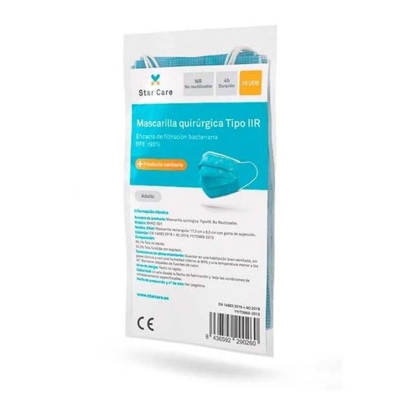 Mascarilla Quirurgica Pack 10u Stare Care