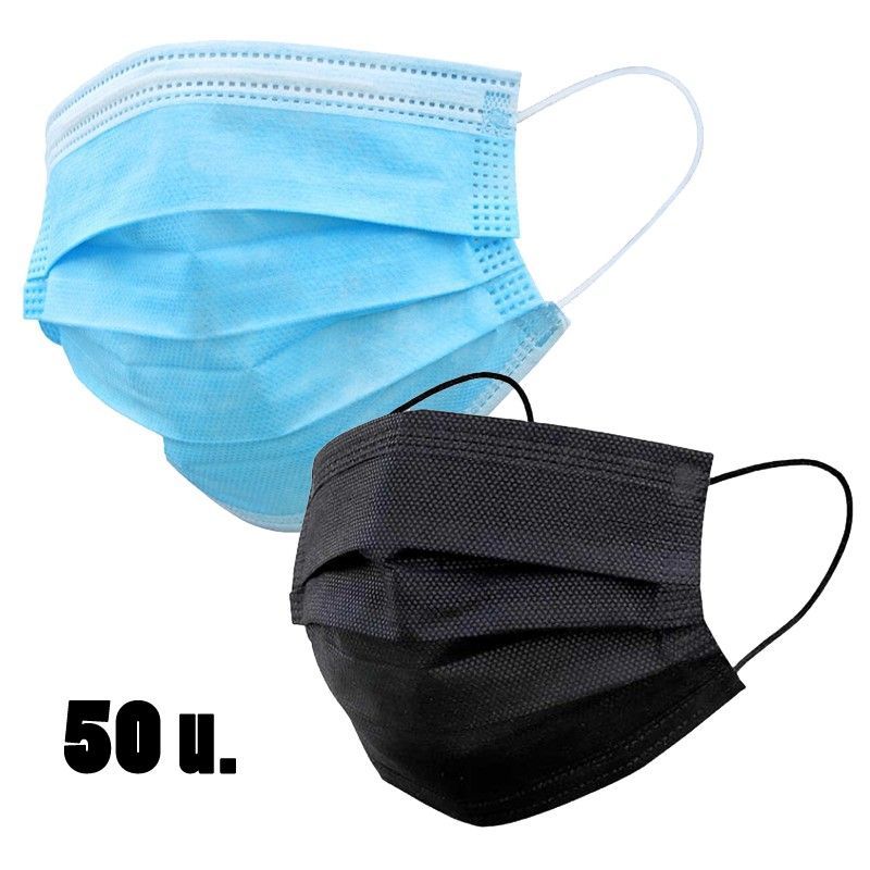 Mascarillas quirúrgicas tres pliegues - 50u.