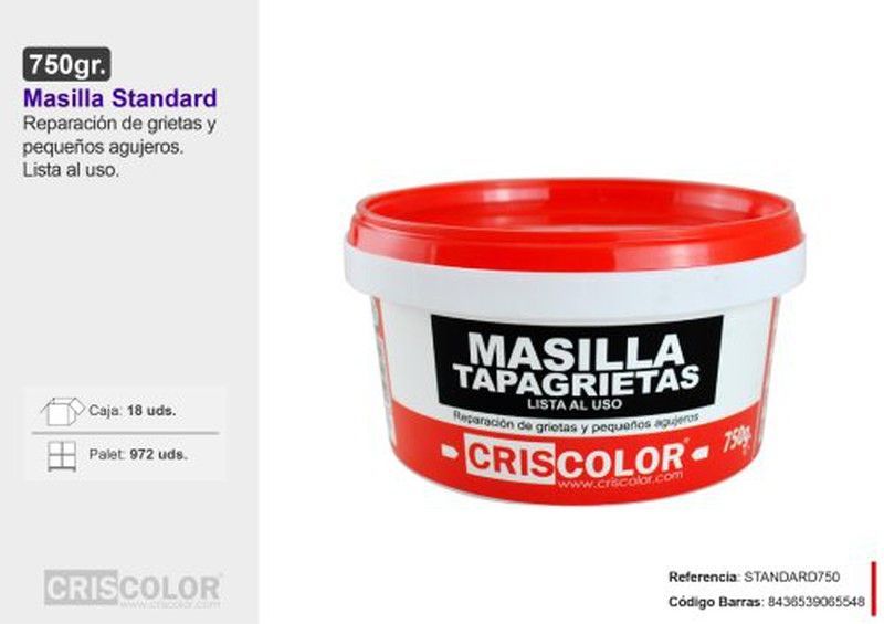Masilla Tapagrietas 750 Gr Plaste750